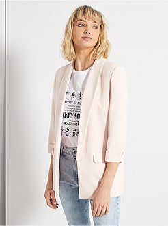 Casaco tipo blazer com gola direita - Kiabi