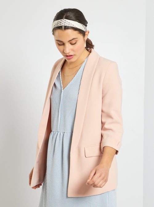 Casaco tipo blazer com gola direita - Kiabi