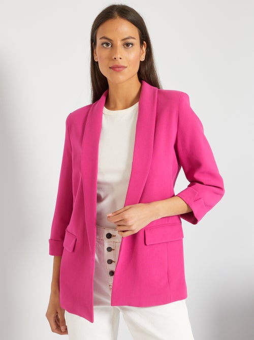 Casaco tipo blazer com gola direita - Kiabi