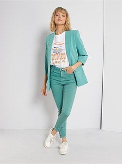 Casaco tipo blazer com gola direita - Kiabi