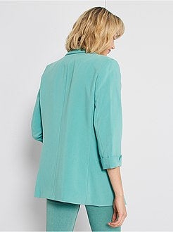 Casaco tipo blazer com gola direita - Kiabi