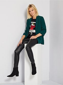 Casaco tipo blazer com gola direita - Kiabi