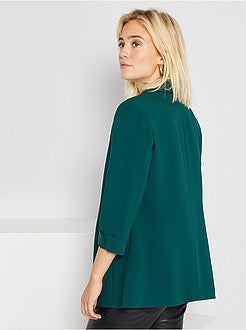 Casaco tipo blazer com gola direita - Kiabi