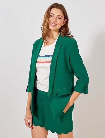 Casaco tipo blazer com gola direita - Kiabi