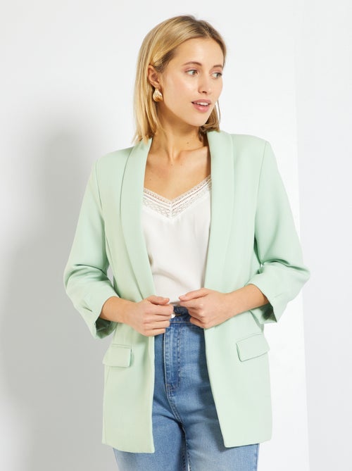 Casaco tipo blazer com gola direita - Kiabi