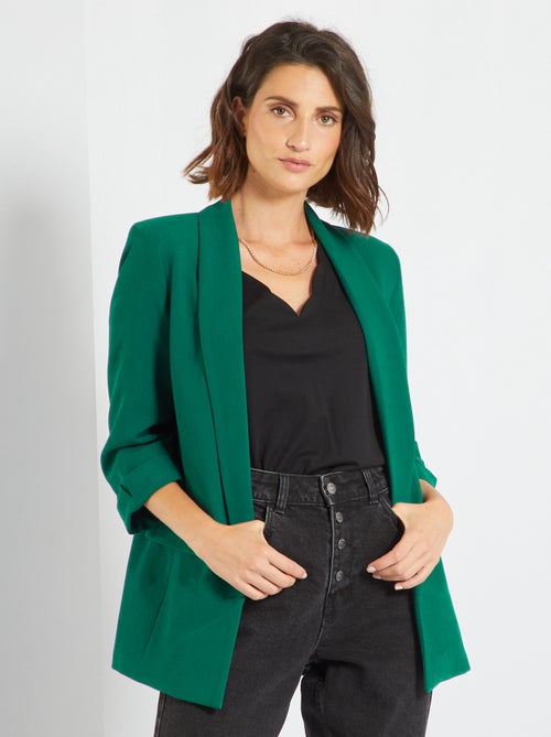 Casaco tipo blazer com gola direita - Kiabi