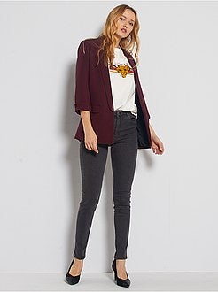 Casaco tipo blazer com gola direita - Kiabi