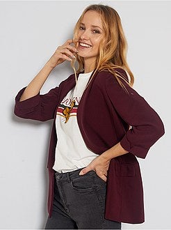 Casaco tipo blazer com gola direita - Kiabi