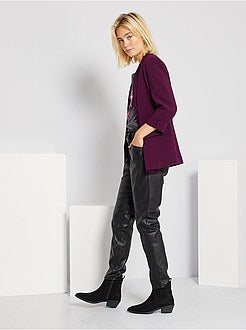 Casaco tipo blazer com gola direita - Kiabi