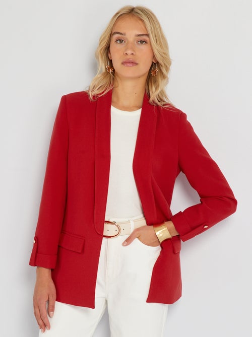 Casaco tipo blazer com manga 3/4 - Kiabi