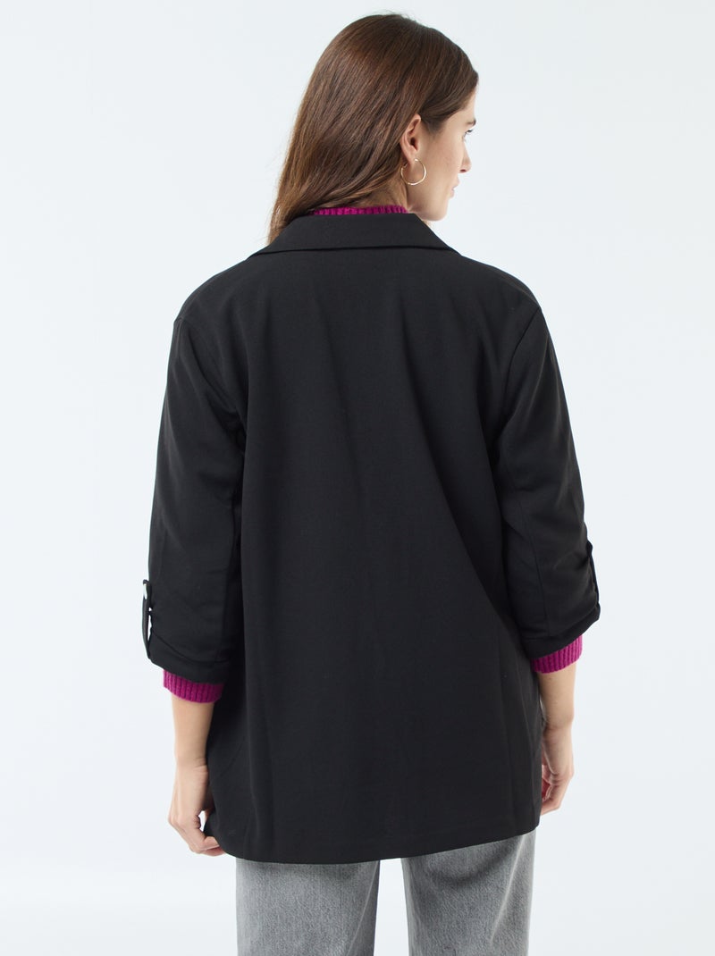 Casaco tipo blazer com mangas reviradas 'JDY' Preto - Kiabi