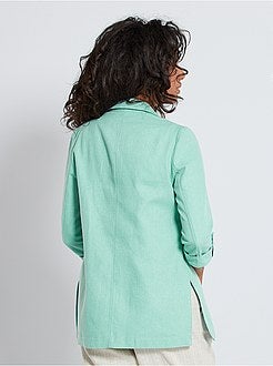 Casaco tipo blazer em linho - Kiabi
