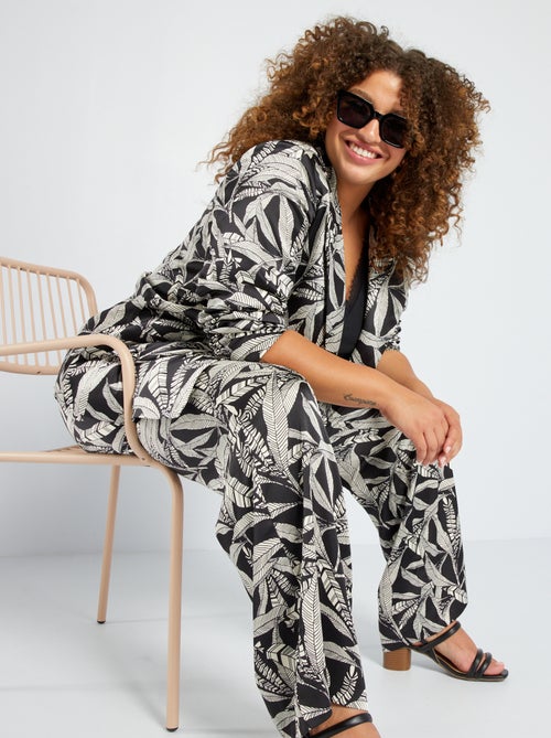 Casaco tipo blazer estampado - Kiabi