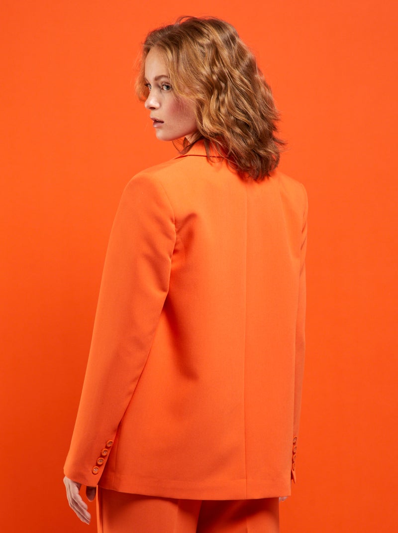 Casaco tipo blazer Laranja - Kiabi