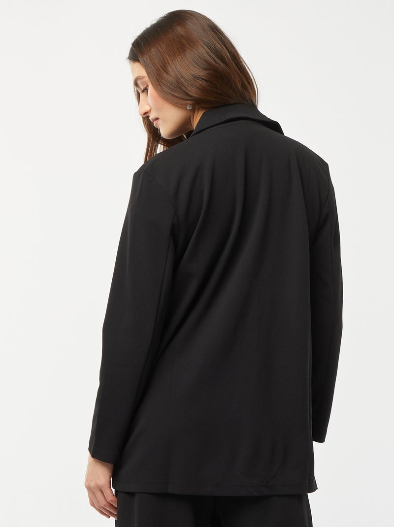 Casaco tipo blazer semi-comprido fluido 'JDY' Preto - Kiabi