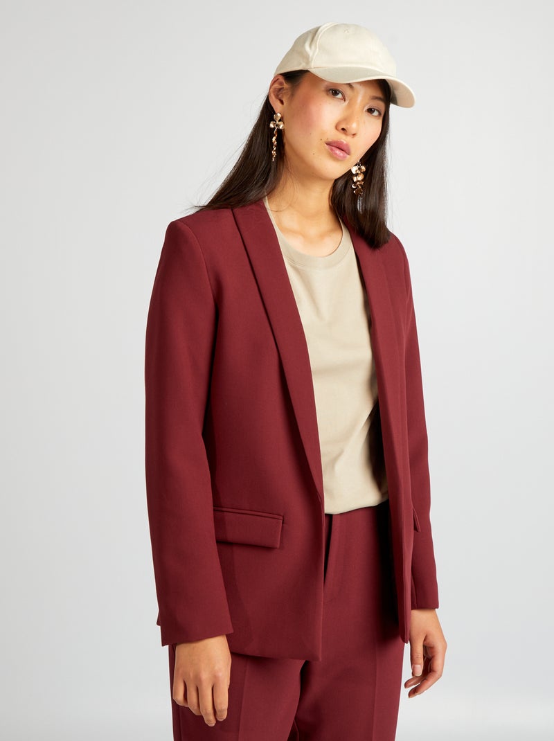 Casaco tipo blazer semi-comprido ROXO - Kiabi