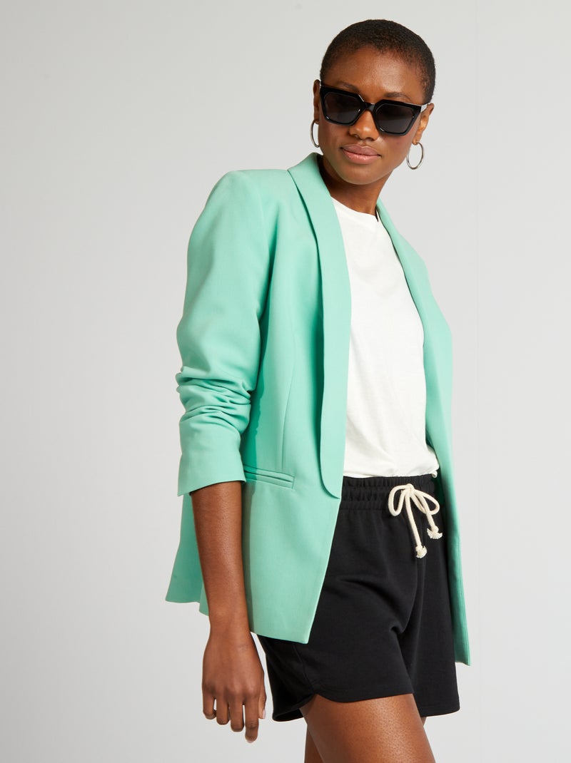 Casaco tipo blazer semi-comprido VERDE - Kiabi