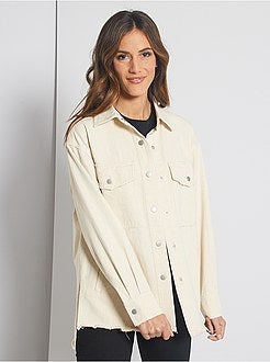 Casaco tipo camisa de ganga - Kiabi