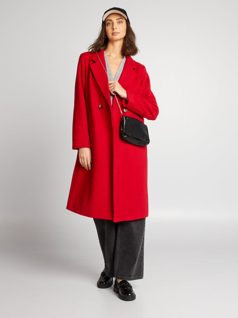 Casaco tipo lã VERMELHO - Kiabi