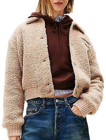 Casaco varsity preto de mulher tommy hilfiger