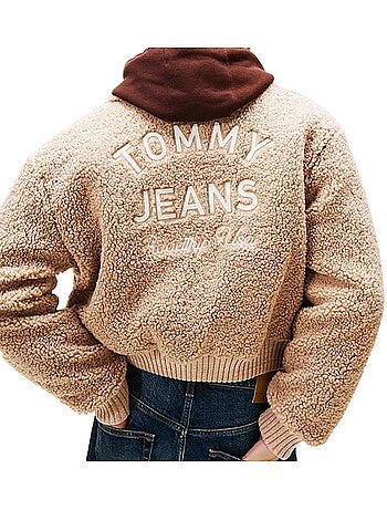 Casaco varsity preto de mulher tommy hilfiger