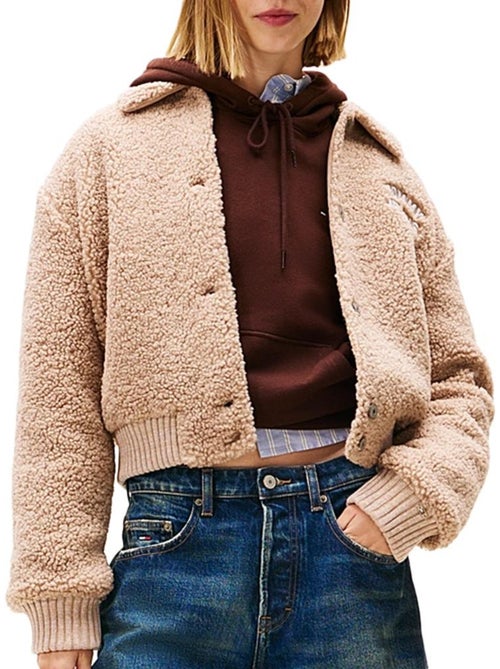 Casaco Varsity Bege para Mulher Tommy Hilfiger - Kiabi Casaco Varsity Bege para Mulher Tommy Hilfiger - Kiabi