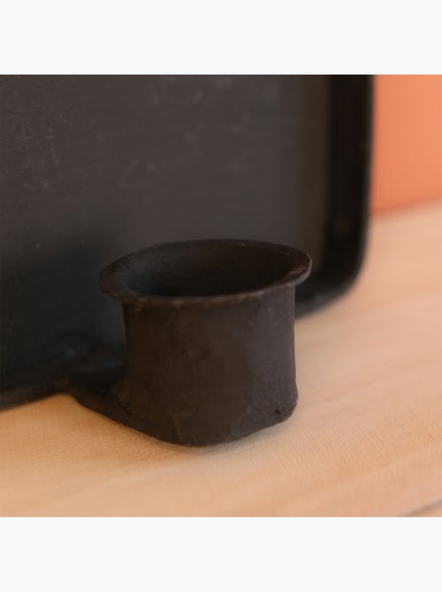 Castiçal de parede quadrado em metal bruto - Kiabi