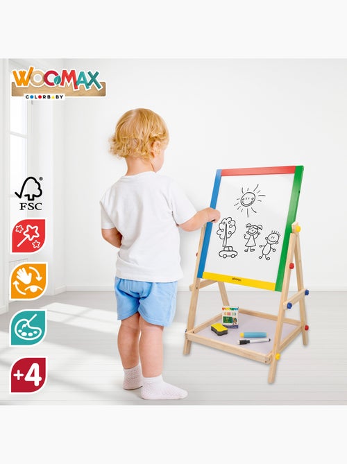 Cavalete de madeira com quadro negro woomax - Kiabi