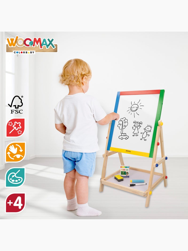 Cavalete de madeira com quadro negro woomax N/D - Kiabi