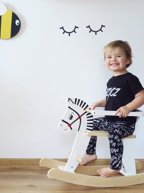 Cavalinho de balanço evolutivo em madeira « konik » – design moderno - Kiabi