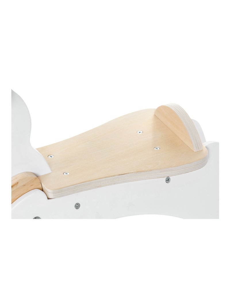 Cavalo de baloiço de madeira branco "estrela" – design minimalista a partir dos 12 meses Branco - Kiabi