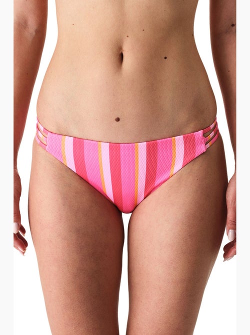 Celinda cueca de biquíni elegante às riscas texturizada de cintura média penti - Kiabi Celinda cueca de biquíni elegante às riscas texturizada de cintura média penti - Kiabi