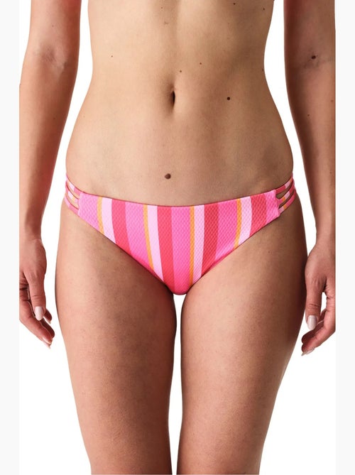 Celinda cueca de biquíni elegante às riscas texturizada de cintura média penti - Kiabi Celinda cueca de biquíni elegante às riscas texturizada de cintura média penti - Kiabi