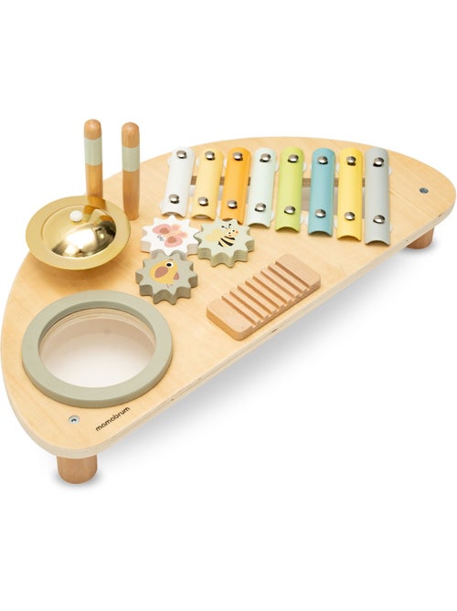 Centro musical de madeira para crianças com instrumentos e atividades educativas - Kiabi