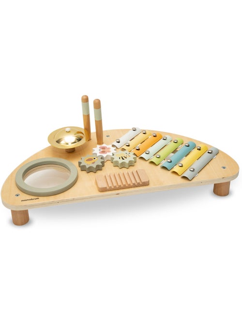 Centro musical de madeira para crianças com instrumentos e atividades educativas - Kiabi
