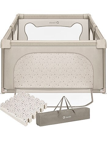 Cercadinho para bebê com tapete LIONELO Willow - 187 x 127 cm - Bom isolamento do piso