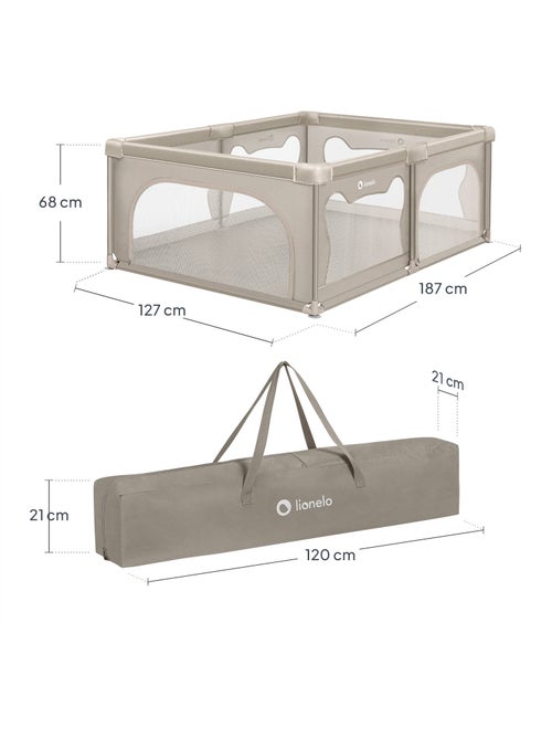 Cercadinho para bebê com tapete LIONELO Willow - 187 x 127 cm - Bom isolamento do piso - Kiabi Cercadinho para bebê com tapete LIONELO Willow - 187 x 127 cm - Bom isolamento do piso - Kiabi
