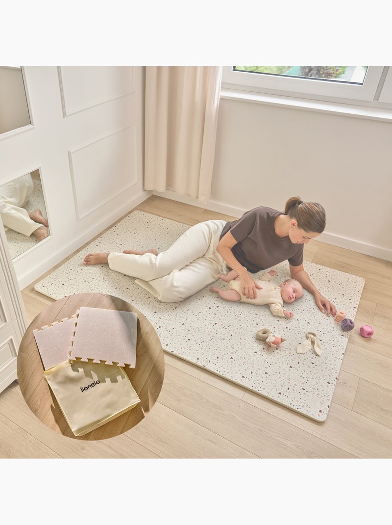 Cercadinho para bebê com tapete LIONELO Willow - 187 x 127 cm - Bom isolamento do piso Cinza - Kiabi