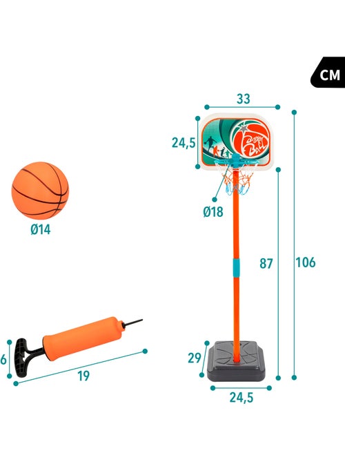 Cesta de basquete infantil com bola cb toys - Kiabi