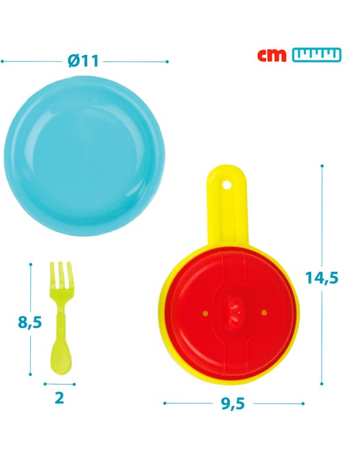 Cesta de comida de brinquedo e utensílios de cozinha 33 pcs my home colors - Kiabi