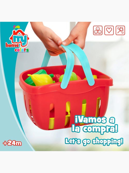 Cesta de comida e utensílios de cozinha 36 peças my home colors - Kiabi Cesta de comida e utensílios de cozinha 36 peças my home colors - Kiabi