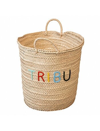 Cesto de arrumação trançado tribu