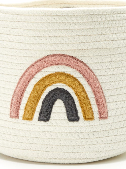 Cesto de corda redondo 'Arco-íris' - Kiabi