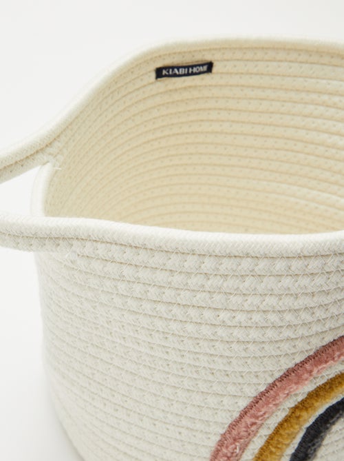 Cesto de corda redondo 'Arco-íris' - Kiabi