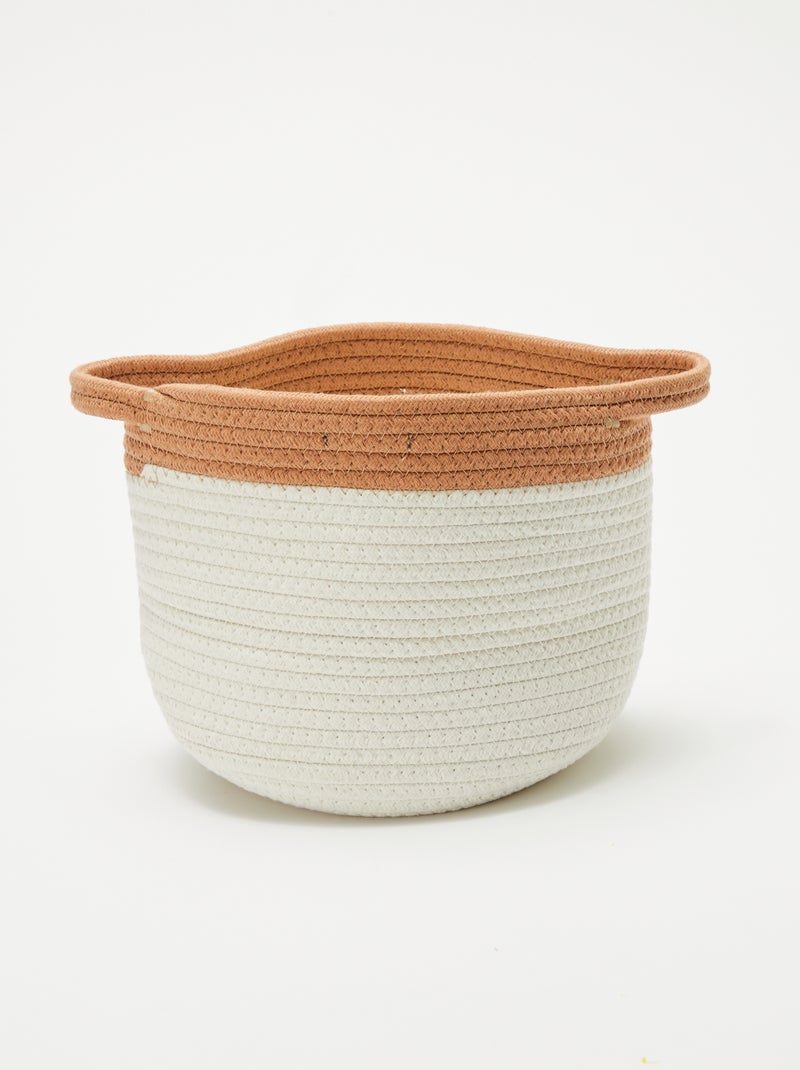 Cesto de corda redondo 'Girafa' Verde - Kiabi