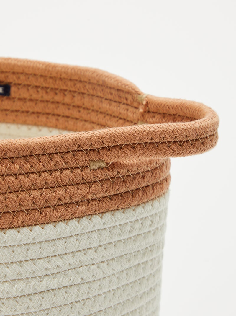 Cesto de corda redondo 'Girafa' Verde - Kiabi