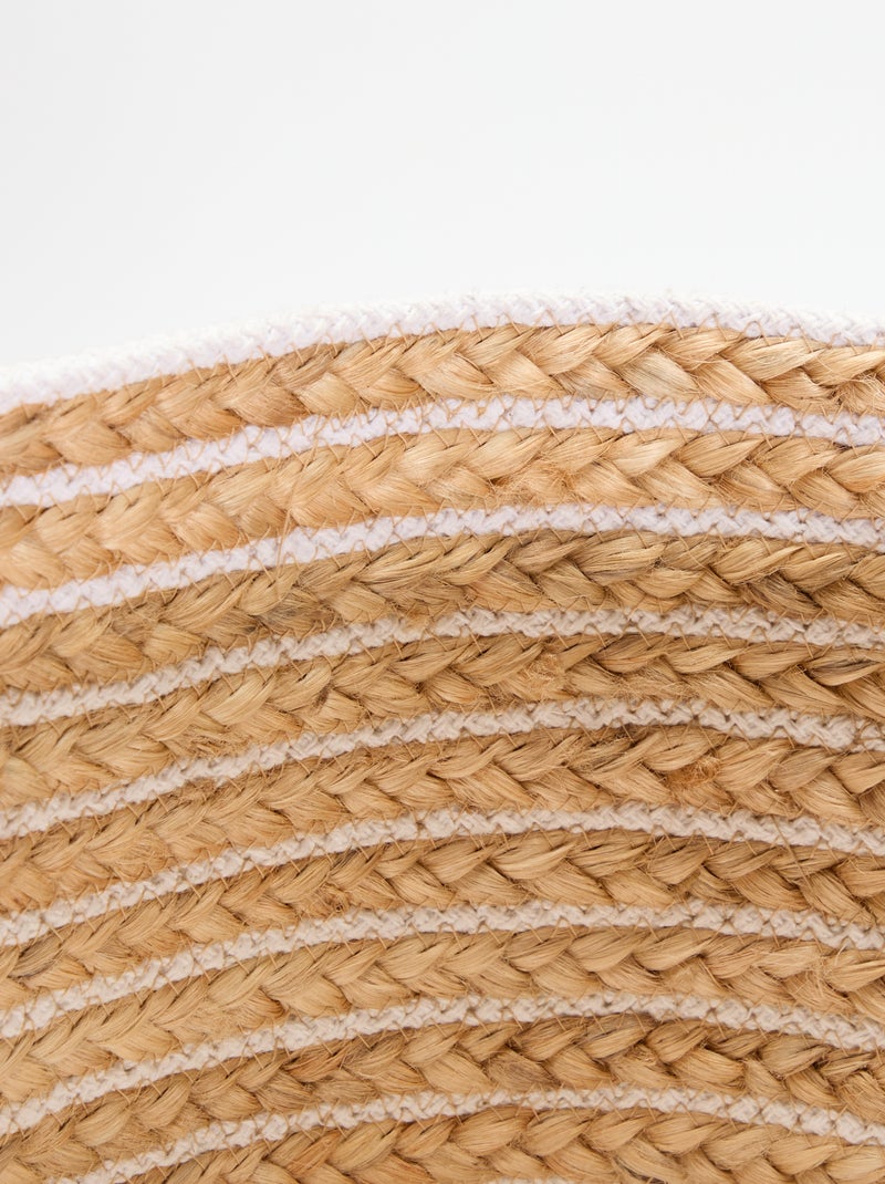 Cesto de roupa suja com pegas Branco - Kiabi