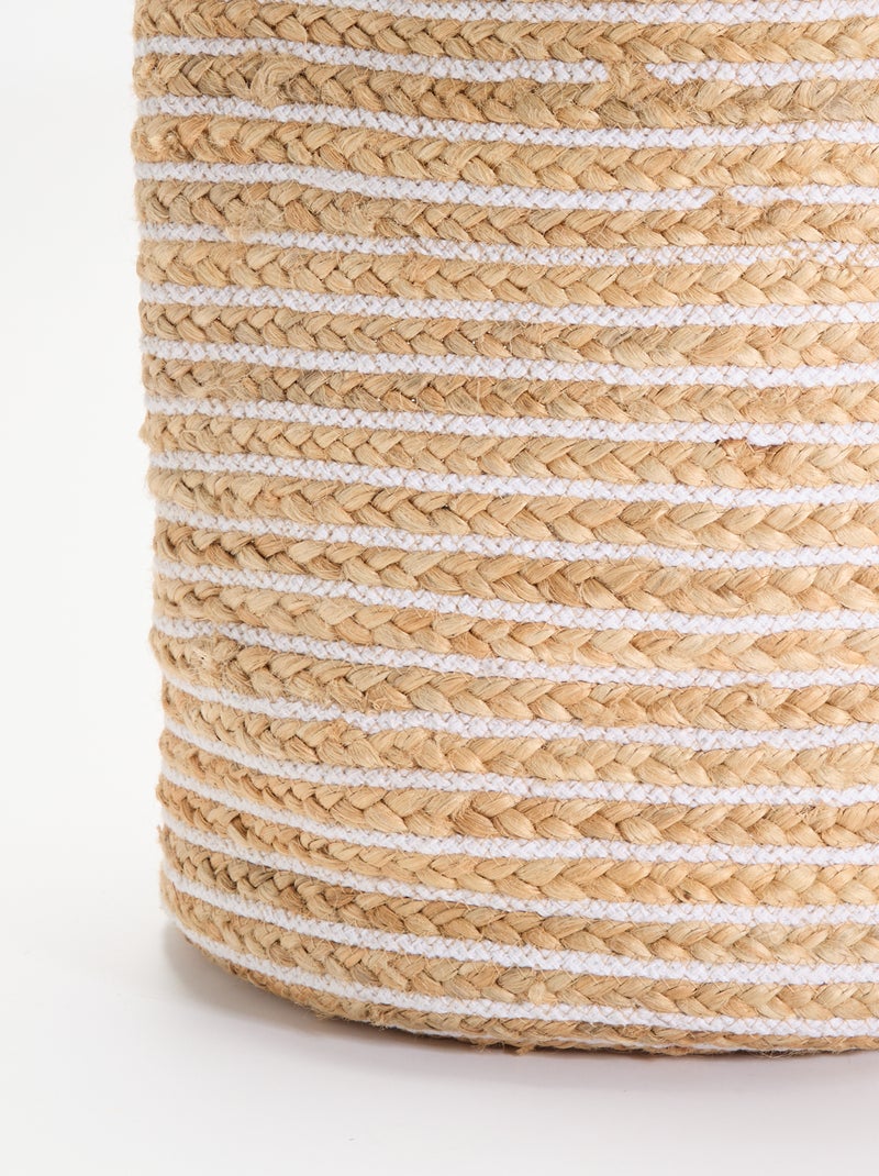 Cesto de roupa suja com pegas Branco - Kiabi
