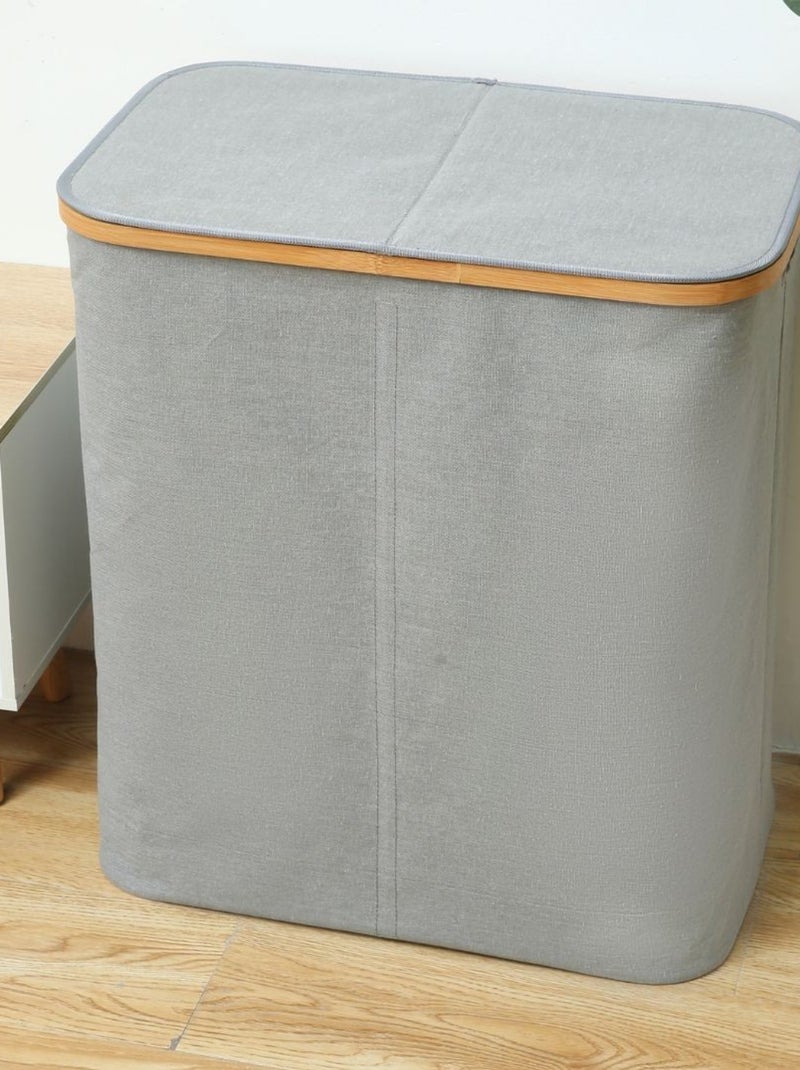 Cestos de roupa suja algodão bambou promo linge Cinza - Kiabi