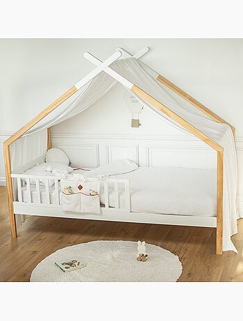 Céu de cama cabana infantil em gaze de algodão | sevira kids